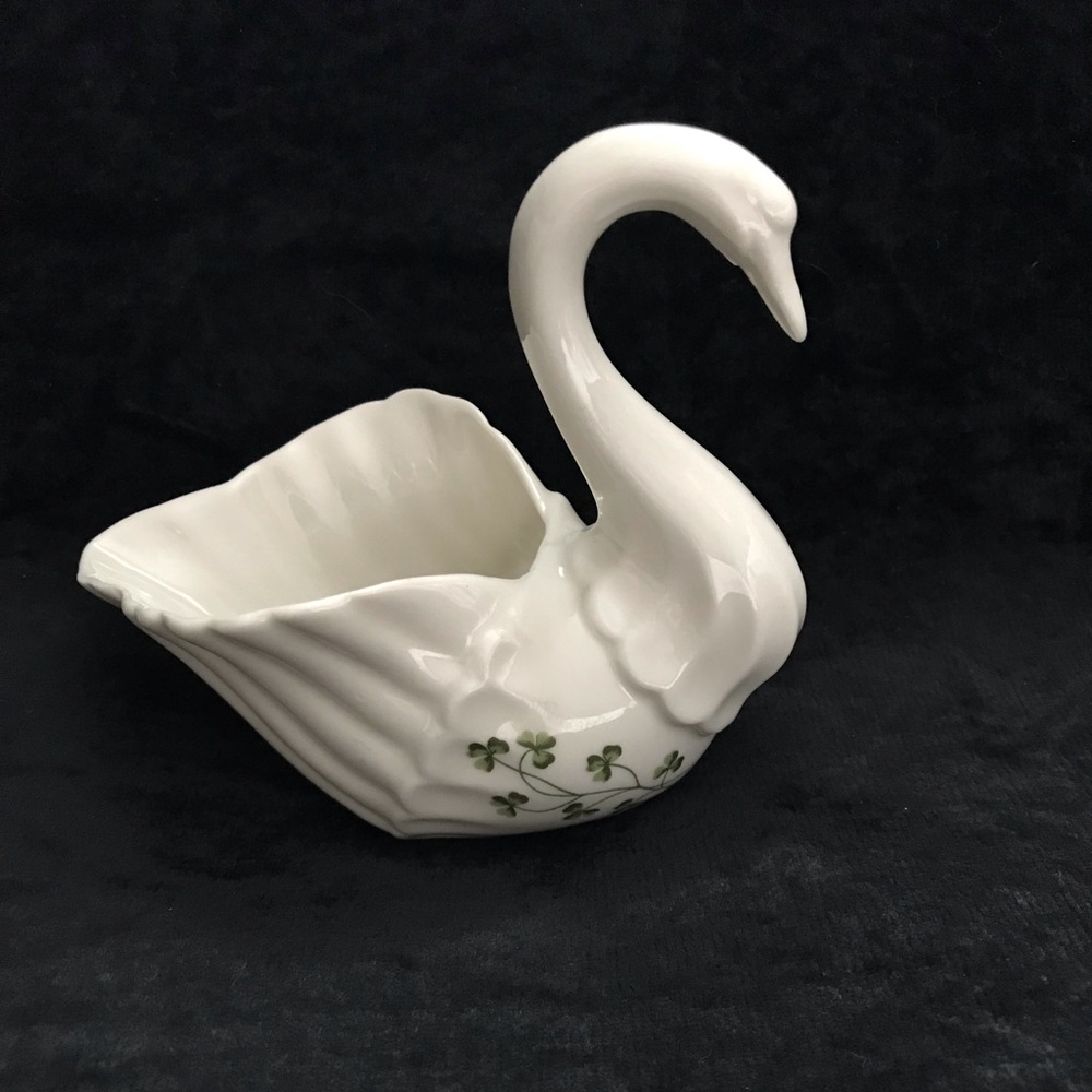 Irish Porcelain Swan Figurine